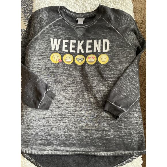 Freeze juniors sz. L emoji sweatshirt. Fun, great shape - Picture 1 of 9